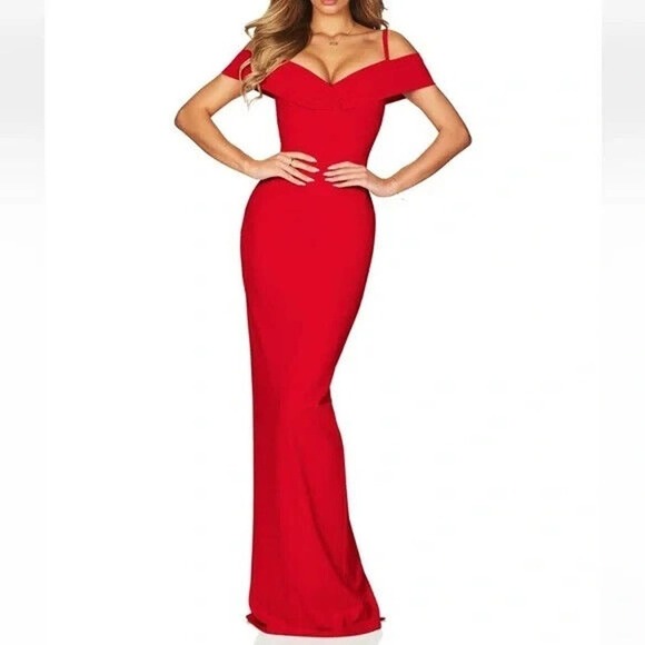NWT NOOKIE Revolve Phoenix Gown Size XS Red - Picture 1 of 10